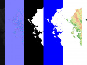 Greece Terrain 3D Map 3Dモデル