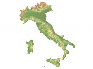 Italy Terrain 3D Map 3D Model