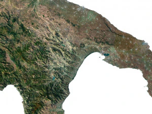 Italy Terrain 3D Map 3D Model