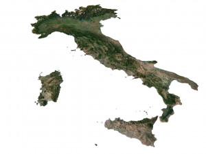 Italy Terrain 3D Map 3D Model