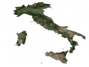 Italy Terrain 3D Map 3D Model