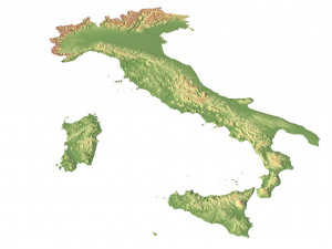 Italy Terrain 3D Map 3D Model