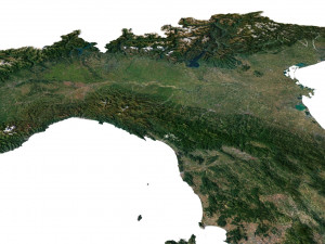Italy Terrain 3D Map 3D Model