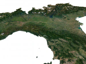 Italy Terrain 3D Map 3D Model