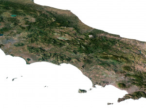 Italy Terrain 3D Map 3D Model