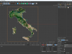 Italy Terrain 3D Map 3D Model