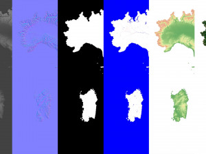 Italy Terrain 3D Map 3D Model