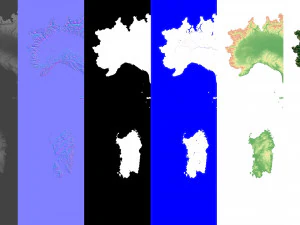 Italy Terrain 3D Map 3D Model