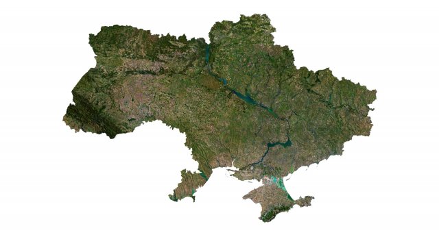 Ukraine Terrain 3D Map 3D 模型 .c4d .max .obj .3ds .fbx .stl .blend
