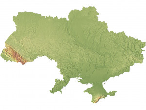 Ukraine Terrain 3D Map 3D 模型