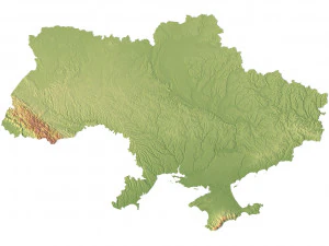 Ukraine Terrain 3D Map 3D Model