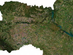 Ukraine Terrain 3D Map 3D 模型