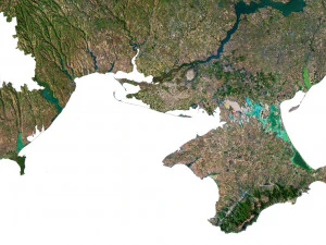 Ukraine Terrain 3D Map 3D Model