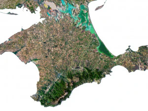 Ukraine Terrain 3D Map 3D Model