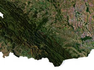 Ukraine Terrain 3D Map 3D Model