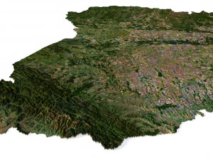 Ukraine Terrain 3D Map 3D Model