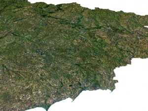 Ukraine Terrain 3D Map 3D Model
