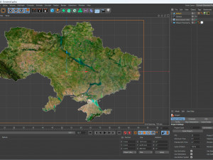 Ukraine Terrain 3D Map 3D 模型
