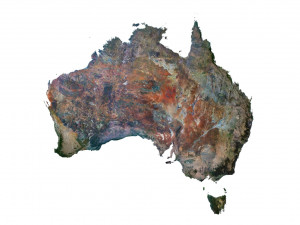 Australia Terrain 3D Map Modèle 3D