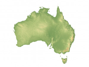 Australia Terrain 3D Map 3D-Modell