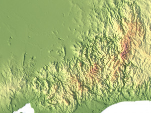 Australia Terrain 3D Map 3D-Modell
