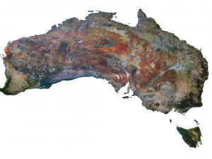 Australia Terrain 3D Map 3D Model