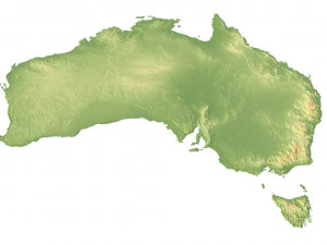 Australia Terrain 3D Map 3D Model