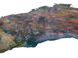 Australia Terrain 3D Map 3D-Modell