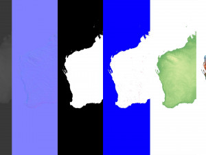 Australia Terrain 3D Map 3D-Modell