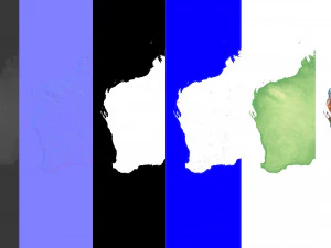 Australia Terrain 3D Map 3D Model