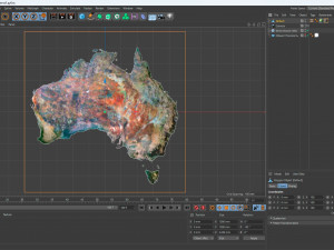 Australia Terrain 3D Map 3D-Modell
