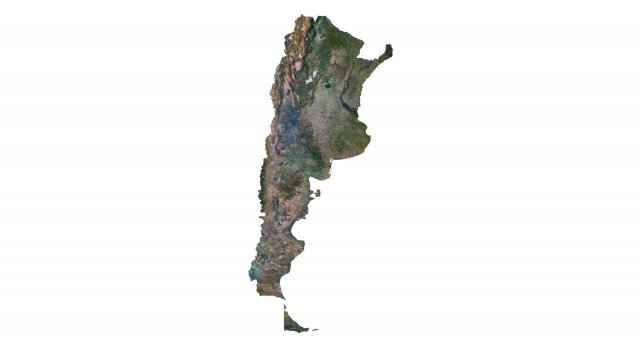 Argentina Terrain 3D Map 3D मॉडल .c4d .max .obj .3ds .fbx .stl .blend 