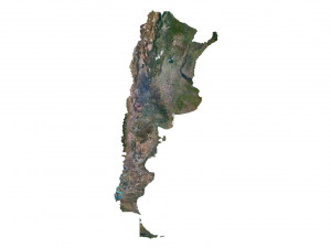 Argentina Terrain 3D Map 3Dモデル