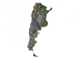 Argentina Terrain 3D Map 3D Model