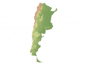 Argentina Terrain 3D Map 3D मॉडल