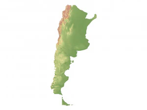 Argentina Terrain 3D Map 3D Model