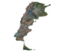 Argentina Terrain 3D Map 3D मॉडल