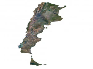 Argentina Terrain 3D Map 3D Model
