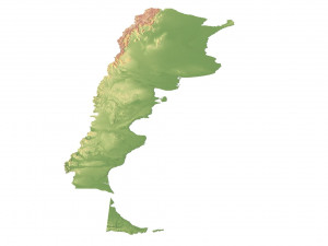 Argentina Terrain 3D Map 3D मॉडल