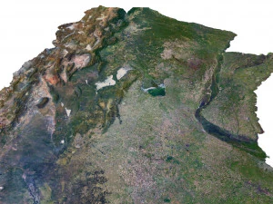 Argentina Terrain 3D Map 3D Model