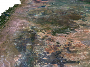 Argentina Terrain 3D Map 3D मॉडल