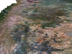 Argentina Terrain 3D Map 3D Model
