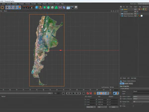 Argentina Terrain 3D Map 3D Model