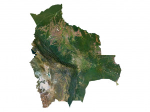 Bolivia Terrain 3D Map Modelo 3D