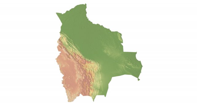 Bolivia Terrain 3D Map 3D Model in Landscapes 3DExport