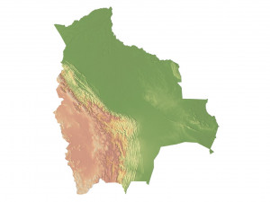 Bolivia Terrain 3D Map Model 3D