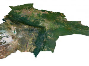 3D-карта местности Боливии 3D Модель