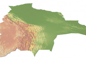 Bolivia Terrain 3D Map Model 3D