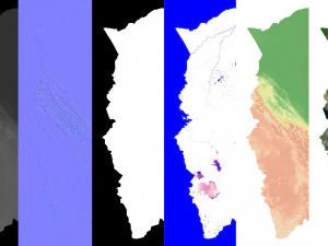 3D-карта местности Боливии 3D Модель