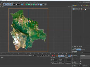 3D-карта местности Боливии 3D Модель